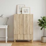 vidaXL Servírovacia skriňa so zásuvkou Dub sonoma 66 x 34,5 x 95 cm – Obrázok 3
