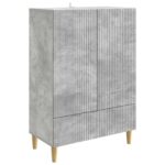 vidaXL Servírovacia skriňa so zásuvkou Betónovo sivá 66 x 34,5 x 95 cm – Obrázok 2