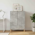 vidaXL Servírovacia skriňa so zásuvkou Betónovo sivá 66 x 34,5 x 95 cm – Obrázok 3