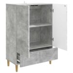 vidaXL Servírovacia skriňa so zásuvkou Betónovo sivá 66 x 34,5 x 95 cm – Obrázok 4