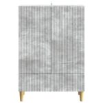 vidaXL Servírovacia skriňa so zásuvkou Betónovo sivá 66 x 34,5 x 95 cm – Obrázok 5