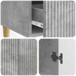 vidaXL Servírovacia skriňa so zásuvkou Betónovo sivá 66 x 34,5 x 95 cm – Obrázok 8