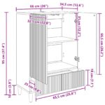 vidaXL Servírovacia skriňa so zásuvkou Betónovo sivá 66 x 34,5 x 95 cm – Obrázok 9