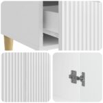 vidaXL Servírovacia skriňa Biela s vysokým leskom 66 x 34,5 x 95 cm – Obrázok 8