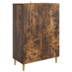 vidaXL Servírovacia skriňa so zásuvkou Dymový dub 66 x 34,5 x 95 cm – Obrázok 2