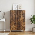 vidaXL Servírovacia skriňa so zásuvkou Dymový dub 66 x 34,5 x 95 cm – Obrázok 3