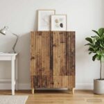 vidaXL Servírovacia skriňa so zásuvkou Staré drevo 66 x 34,5 x 95 cm – Obrázok 3