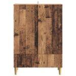 vidaXL Servírovacia skriňa so zásuvkou Staré drevo 66 x 34,5 x 95 cm – Obrázok 5