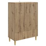 vidaXL Servírovacia skriňa so zásuvkou Dub artisan 66 x 34,5 x 95 cm – Obrázok 2