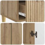 vidaXL Servírovacia skriňa so zásuvkou Dub artisan 66 x 34,5 x 95 cm – Obrázok 8