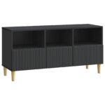 vidaXL TV skrinka Čierna 102 x 34,5 x 50 cm Kompozitné drevo – Obrázok 2