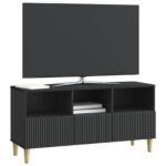 vidaXL TV skrinka Čierna 102 x 34,5 x 50 cm Kompozitné drevo – Obrázok 3