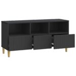 vidaXL TV skrinka Čierna 102 x 34,5 x 50 cm Kompozitné drevo – Obrázok 5