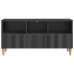 vidaXL TV skrinka Čierna 102 x 34,5 x 50 cm Kompozitné drevo – Obrázok 6