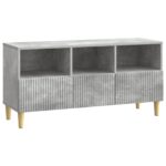 vidaXL TV skrinka Betónovo sivá 102 x 34,5 x 50 cm Kompozitné drevo – Obrázok 2