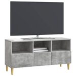 vidaXL TV skrinka Betónovo sivá 102 x 34,5 x 50 cm Kompozitné drevo – Obrázok 3
