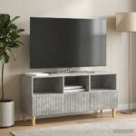vidaXL TV skrinka Betónovo sivá 102 x 34,5 x 50 cm Kompozitné drevo – Obrázok 4