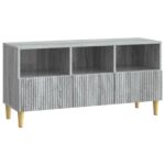vidaXL TV skrinka Sivá sonoma 102 x 34,5 x 50 cm Kompozitné drevo – Obrázok 2