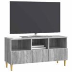 vidaXL TV skrinka Sivá sonoma 102 x 34,5 x 50 cm Kompozitné drevo – Obrázok 3