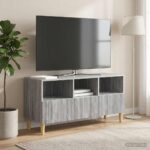 vidaXL TV skrinka Sivá sonoma 102 x 34,5 x 50 cm Kompozitné drevo – Obrázok 4