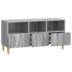 vidaXL TV skrinka Sivá sonoma 102 x 34,5 x 50 cm Kompozitné drevo – Obrázok 5
