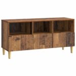 vidaXL TV skrinka Staré drevo 102 x 34,5 x 50 cm Kompozitné drevo – Obrázok 2
