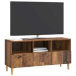 vidaXL TV skrinka Staré drevo 102 x 34,5 x 50 cm Kompozitné drevo – Obrázok 3