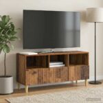 vidaXL TV skrinka Staré drevo 102 x 34,5 x 50 cm Kompozitné drevo – Obrázok 4