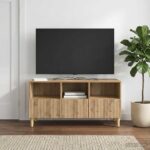 vidaXL TV skrinka Dub artisan 102 x 34,5 x 50 cm Kompozitné drevo – Obrázok 4