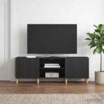 vidaXL TV skrinka Čierna 150 x 31 x 50 cm Kompozitné drevo – Obrázok 4