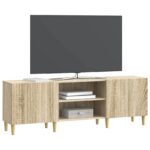 vidaXL TV skrinka Dub sonoma 150 x 31 x 50 cm Kompozitné drevo – Obrázok 3