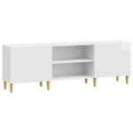 vidaXL TV skrinka Biela s vysokým leskom 150 x 31 x 50 cm – Obrázok 2