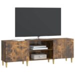 vidaXL TV skrinka Dymový dub 150 x 31 x 50 cm Kompozitné drevo – Obrázok 3