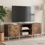 vidaXL TV skrinka Dymový dub 150 x 31 x 50 cm Kompozitné drevo – Obrázok 4