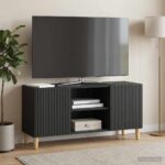 vidaXL TV skrinka Čierna 102 x 34,5 x 50 cm Kompozitné drevo