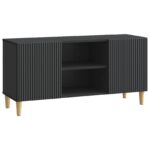 vidaXL TV skrinka Čierna 102 x 34,5 x 50 cm Kompozitné drevo – Obrázok 2