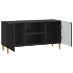 vidaXL TV skrinka Čierna 102 x 34,5 x 50 cm Kompozitné drevo – Obrázok 5