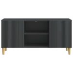 vidaXL TV skrinka Čierna 102 x 34,5 x 50 cm Kompozitné drevo – Obrázok 6