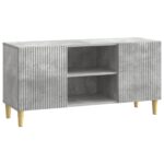 vidaXL TV skrinka Betónovo sivá 102 x 34,5 x 50 cm Kompozitné drevo – Obrázok 2