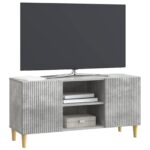 vidaXL TV skrinka Betónovo sivá 102 x 34,5 x 50 cm Kompozitné drevo – Obrázok 3