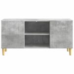 vidaXL TV skrinka Betónovo sivá 102 x 34,5 x 50 cm Kompozitné drevo – Obrázok 6