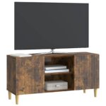 vidaXL TV skrinka Dymový dub 102 x 34,5 x 50 cm Kompozitné drevo – Obrázok 3