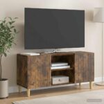 vidaXL TV skrinka Dymový dub 102 x 34,5 x 50 cm Kompozitné drevo – Obrázok 4