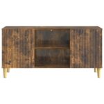 vidaXL TV skrinka Dymový dub 102 x 34,5 x 50 cm Kompozitné drevo – Obrázok 6