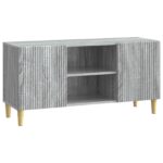 vidaXL TV skrinka Sivá sonoma 102 x 34,5 x 50 cm Kompozitné drevo – Obrázok 2