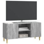 vidaXL TV skrinka Sivá sonoma 102 x 34,5 x 50 cm Kompozitné drevo – Obrázok 3