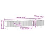 vidaXL TV skrinka Čierna 147 x 34,5 x 30 cm Kompozitné drevo – Obrázok 11