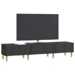 vidaXL TV skrinka Čierna 147 x 34,5 x 30 cm Kompozitné drevo – Obrázok 3