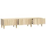 vidaXL TV skrinka Dub sonoma 147 x 34,5 x 30 cm Kompozitné drevo – Obrázok 5