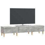 vidaXL TV skrinka Betónovo sivá 147 x 34,5 x 30 cm Kompozitné drevo – Obrázok 3